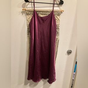 Plum colored slip dress